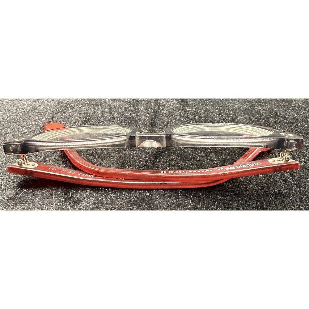 Sabine Be be crazy Eyeglass Frames 48-22 Col 17 Red Clear Handmade France 145 - Picture 9 of 9
